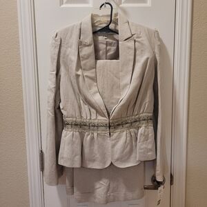 Harve Benard linen Suit sz 10 w tags